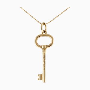 TIFFANY Oval Key Necklace 18K Women's &Co.