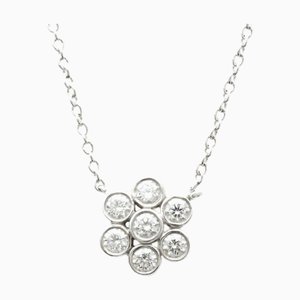 TIFFANY Garden Flower Platinum Diamond Hombres, Colgante de moda para mujeres [Silver]