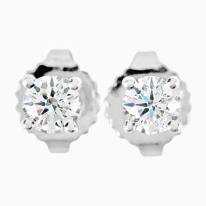 Solitaire Stud Earrings with Diamond from Tiffany & Co., Set of 2