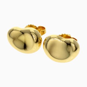 Tiffany & Co. Bean Medium Earrings K18 Yellow Gold Women's, Set of 2