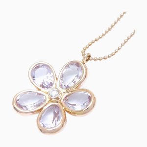 TIFFANY & Co. Collar de flores de jardín amatista diamante 750PG oro rosa K18RG Rose 199775