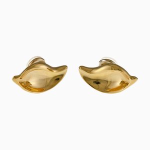 Tiffany & Co. Leaf Earrings 18K Gold K18 Yellow Ladies, Set of 2