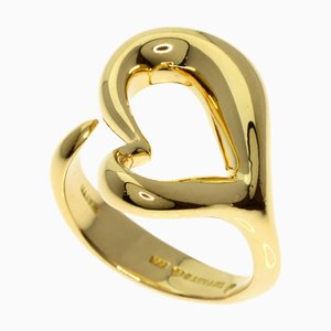 TIFFANY Open Heart Ring K18 Yellow Gold Women's &Co.