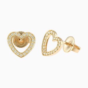 Tiffany & Co. Metro Heart Diamond Earrings 18K Pink Gold Women's, Set of 2