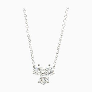 TIFFANY Aria Necklace Platinum Diamond Men,Women Fashion Pendant [Silver]