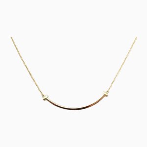 Tiffany 750yg T Smile Line Necklace