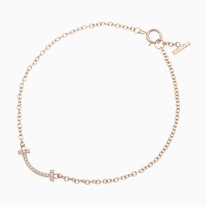 TIFFANY Bracciale T Smile Pave Diamond Au750RG Rose Gold Ciondolo da donna PG Pink & Co.