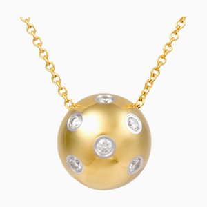 TIFFANY&Co Dots Ball Diamant Anhänger K18YG/Pt950 Halskette