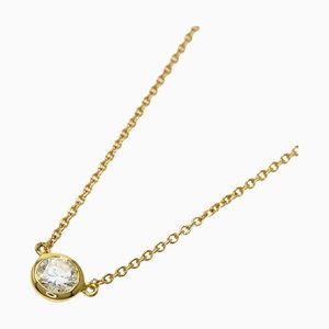 Collar de diamantes TIFFANY visor yard 1P K18 de oro amarillo para damas & Co.