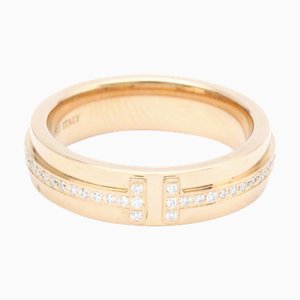 Anello TIFFANY T True Narrow Bund in oro rosa [18K] Anello con diamanti alla moda in oro rosa