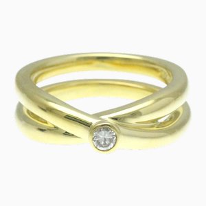 Cross Diamond Ring aus Gelbgold von Tiffany & Co.