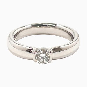 TIFFANY&Co. Dots Solitaire Ring Pt950 Platin Diamant 8 Silber Damen