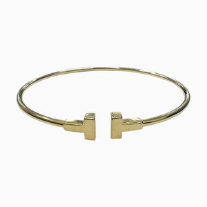 TIFFANY&Co. T filo braccialetto stretto K18YG 6.0g oro giallo Bangle accessorio signore