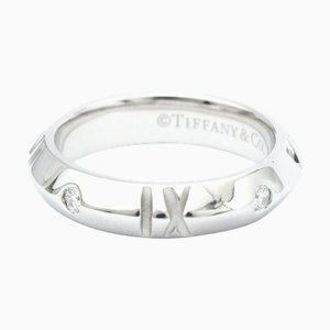 TIFFANY Atlas X Closed Narrow Ring White Gold [18K] Fashion Diamond Band Ring Silver