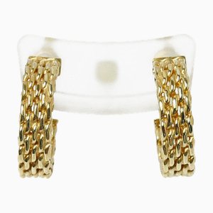 Tiffany & Co. K18Yg Boucles d'oreilles en or jaune Somerset Mesh 8.3G pour femmes, Set de 2