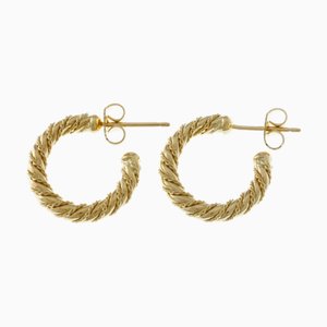 Tiffany & Co. Hoop Earrings K18 Yellow Gold Women's, Set of 2