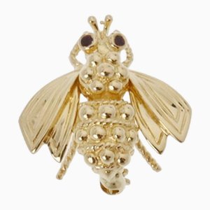 Bee Motif Ruby Unisex K18 Yellow Gold Brooch from Tiffany & Co.