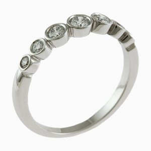 TIFFANY Jazz Graduierter Ring Nr. 15 Pt950 Platin Diamant Unisex &Co.