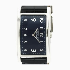 TIFFANYMontre pour femme à quartz et cuir East West en acier poli 34677344 BF540241