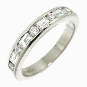 Halbkreis Kanalfassung Nr. 7.5 Diamant & Platin Ring von Tiffany & Co.