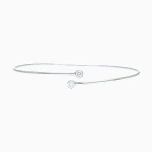 TIFFANY & Co. Brazalete de una hilera de aro con diamantes Elsa Peretti Pt950 Platino 290805