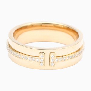 T Two Ring mit schmalem Diamanten aus Rotgold von Tiffany & Co.