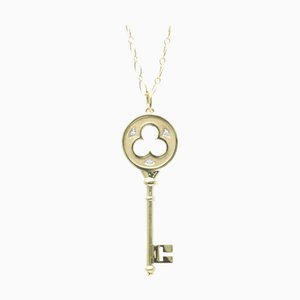 TIFFANY Clover Key Halskette Gelbgold [18K] Diamant Herren,Damen Mode Anhänger Halskette [Gold]