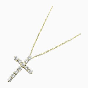 Collar con forma de cruz pequeño de diamantes de Tiffany & Co.