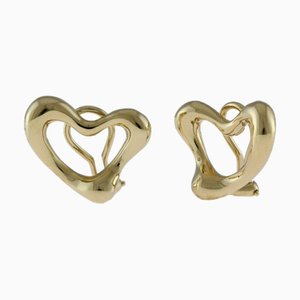 Tiffany & Co. Open Heart Earrings 18K Yellow Gold Women's, Set of 2