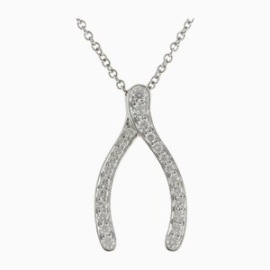 Wishbone Necklace in Platinum from Tiffany & Co.