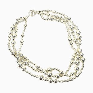 TIFFANY & Co. Collar de 3 hilos con cadena de bolas de plata 925 para mujer