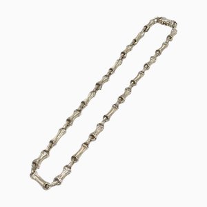 TIFFANY&Co. Bambus Motiv Silber 925 Halskette Herren Damen Accessoires