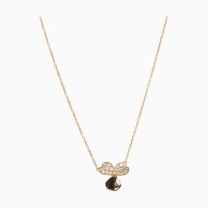 TIFFANY&Co. Diamond Flower Pendant Paper Necklace Rose Gold