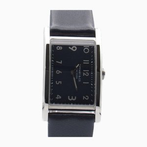 Reloj de pulsera de acero inoxidable azul y cuero de Tiffany & Co.