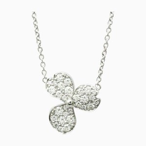 Collier TIFFANY Open Paper Flower Collier Platine Diamant Hommes, Femmes Mode Pendentif Collier [Argent]