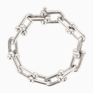 Brazalete de eslabones de hardware grande con cadena de plata 925 de Tiffany & Co.