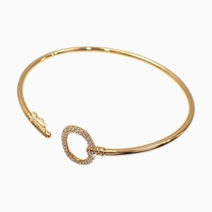 TIFFANY Key Wire Bracelet Femme K18PG 6.6g 750 Or Rose 18K Ovale