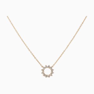 Mini Open Circle Pink Gold Necklace from Tiffany & Co.