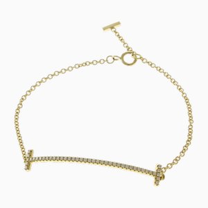 T Smile Bracelet in Yellow Gold & Diamond from Tiffany & Co.