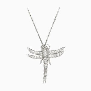 TIFFANY Dragonfly Motif Necklace Pt950 Diamond