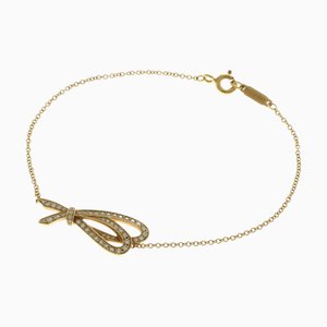 TIFFANY&Co. Bow tie bracelet K18 pink gold diamond ladies