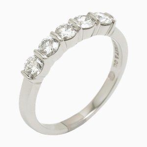 TIFFANY&Co. Embrace Band Ring Pt950 Platin 5PD Diamant #10 No.10