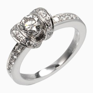 Ribbon Solitaire Platinum Diamond Ring from Tiffany & Co.