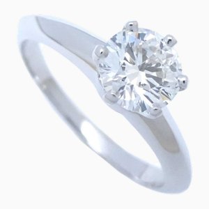 Solitaire Single Diamond & Platinum Ring von Tiffany & Co.