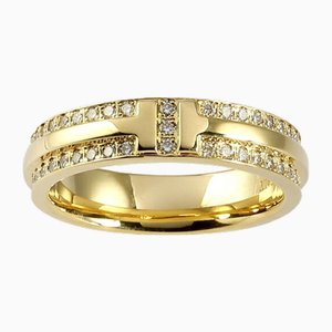 Schmaler T Gelbgold Ring von Tiffany & Co.
