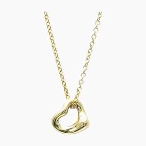 TIFFANY Offenes Herz Gelbgold [18K] Halskette mit Anhänger für Damen