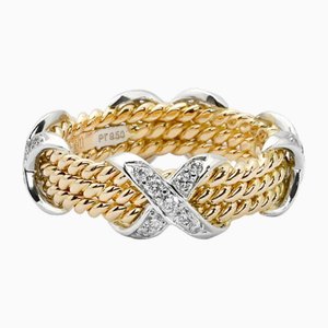 Dreireihiger Gelbgold Ring von Jean Schlumberger Lynn für Tiffany & Co.