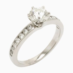 TIFFANY&Co. Anello di fidanzamento incastonato Anello diamantato Pt950 platino D0.66ct No. 10