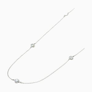 TIFFANY visor yard 5P collana di diamanti platino PT950 ladies &Co.