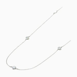 TIFFANY visor yard 5P diamond necklace platinum PT950 ladies &Co.